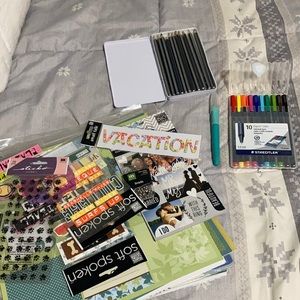 Multi piece pens, pencils, and scrapbooking essentials